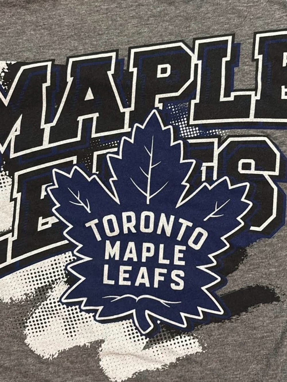 Toronto Maple Leafs Grey and Blue Graphic Men's Shirt
